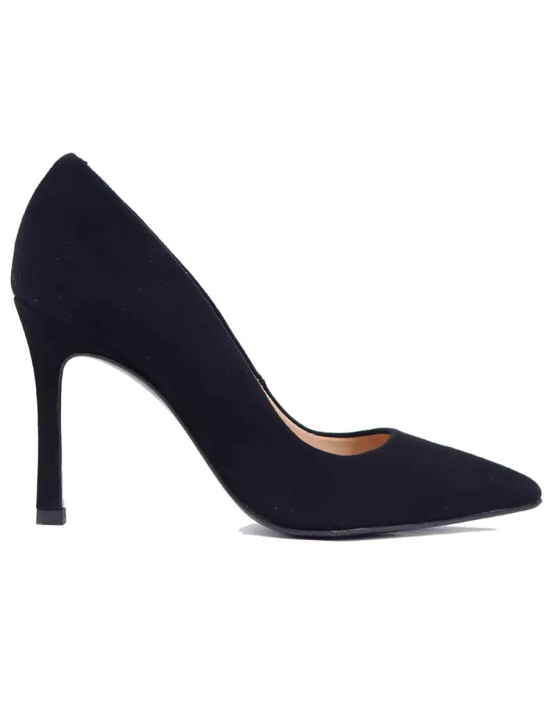 Decollete donna in camoscio nero tacco alto Donna TOLLER KS BLACK