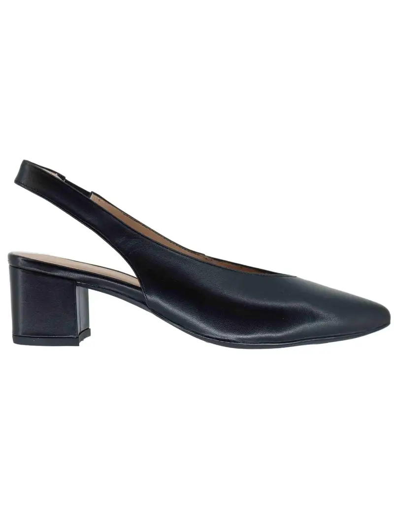 Unisa Decollete slingback donna in pelle nera Donna JENSEN NTO_BLACK