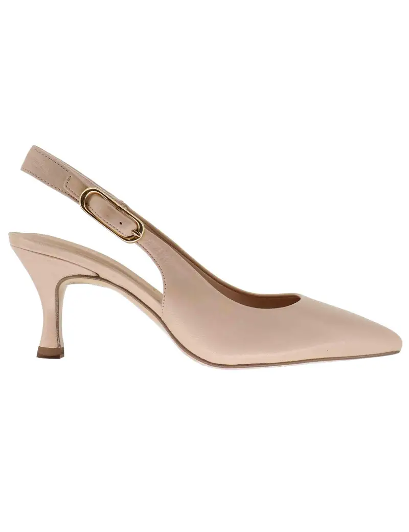 Unisa Decollete slingback donna in pelle nude tacco alto Donna LANZ NTO_SKIN