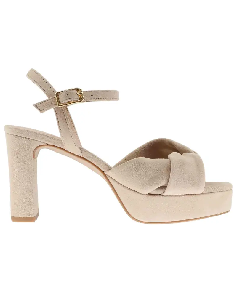 Sandali donna in camoscio nude tacco alto e plateau Donna ONOA KS_SKIN