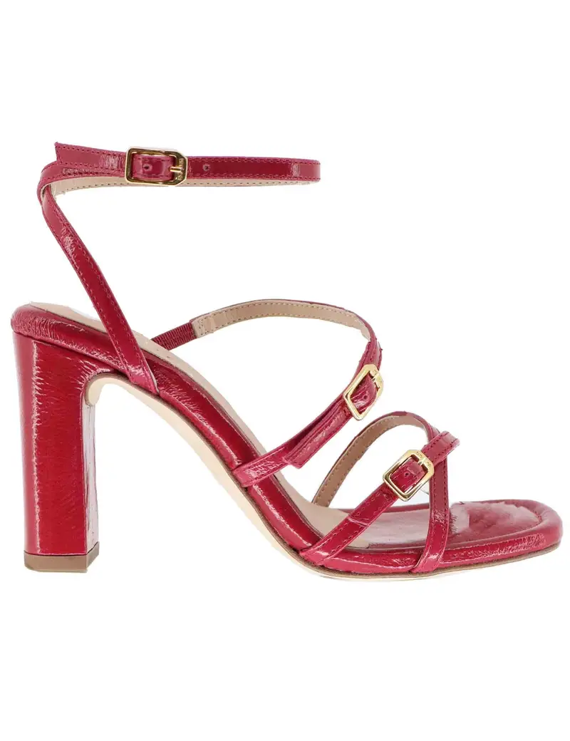 Unisa Sandali donna in pelle bordeaux tacco alto con cinturino alla caviglia Donna SILVY GIA_CRANBERRY