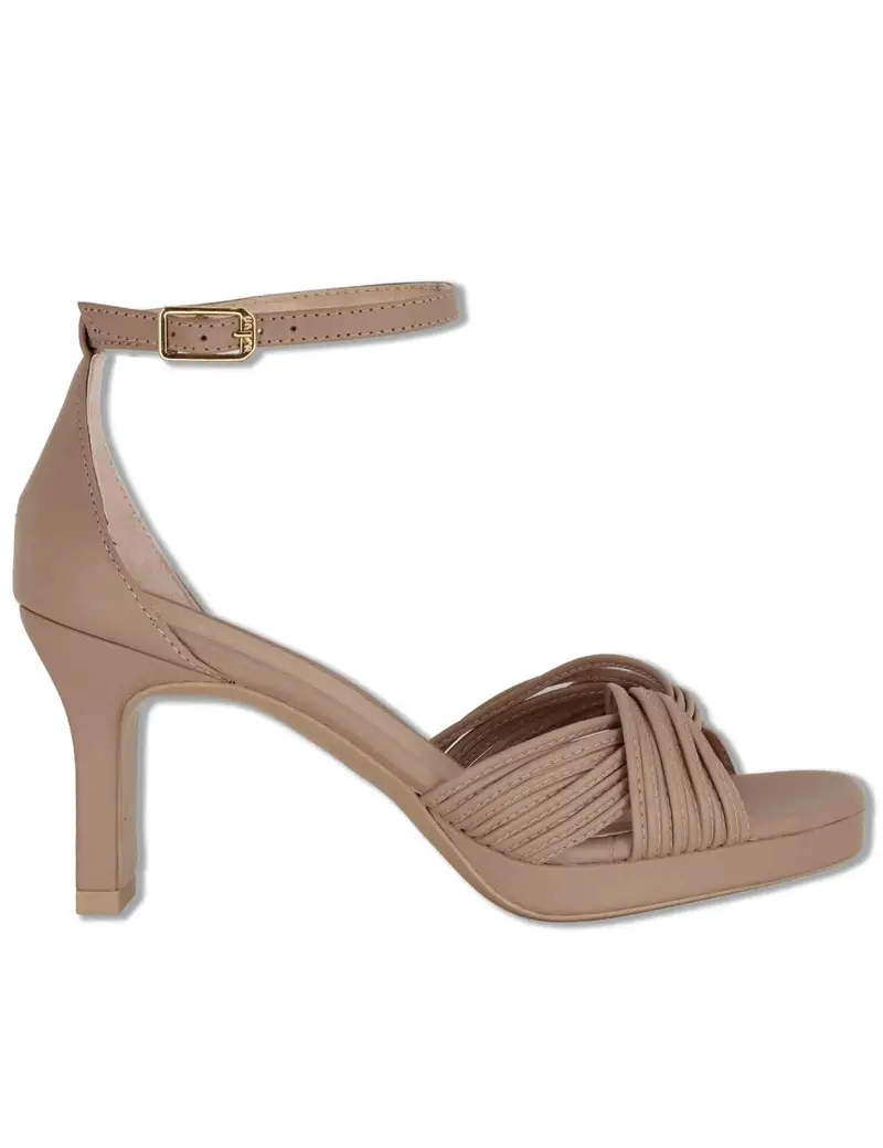 Sandali in pelle PRALINE con tacco alto Donna SELENA NTO PRALINE