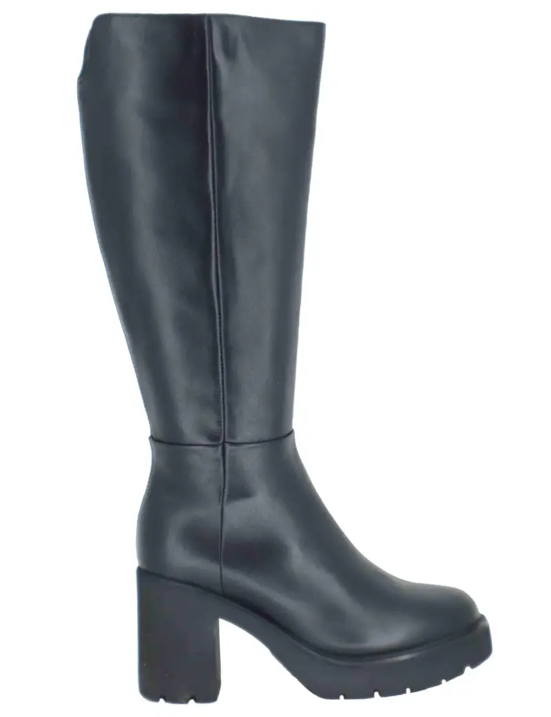 Stivali in pelle nera Donna KAYLI STT BLACK