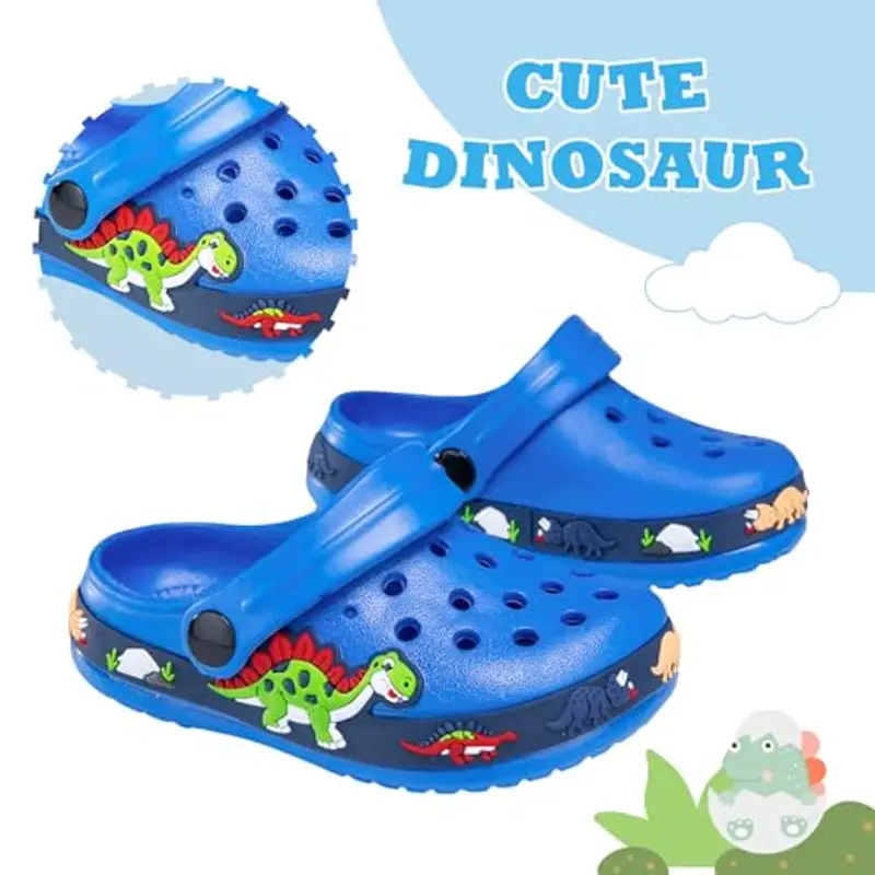 Unisex Zoccoli Sabot Bambini Carino Sabot Ciabatte Dinosauro Sandali da Spiaggia Estivi Ciabatte da Giardino Muli miniatura 3