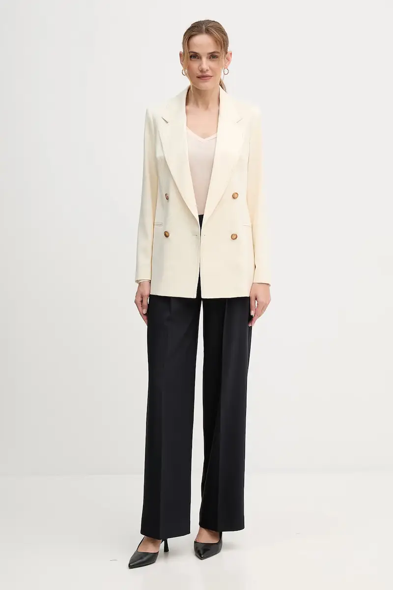 blazer con aggiunta di lana colore beige 2YVXDW03A miniatura 2