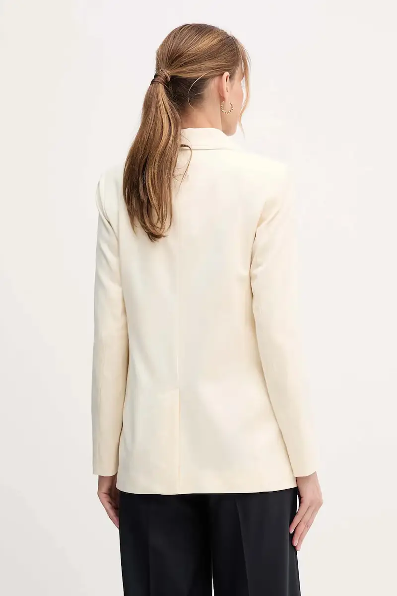 blazer con aggiunta di lana colore beige 2YVXDW03A miniatura 3