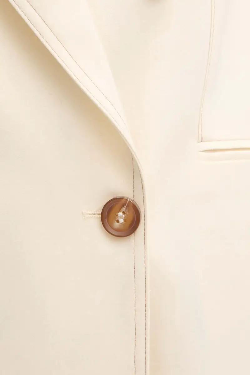 blazer con aggiunta di lana colore beige 2YVXDW03A miniatura 5