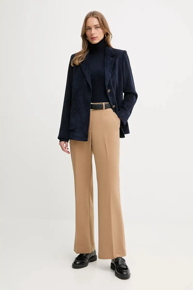 blazer con aggiunta di lana colore blu navy 2Q5GDW03I miniatura 2