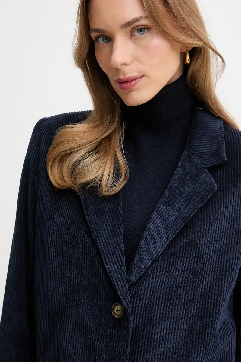 blazer con aggiunta di lana colore blu navy 2Q5GDW03I miniatura 4