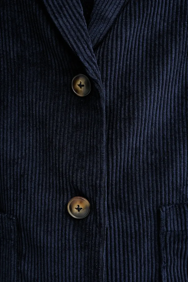 blazer con aggiunta di lana colore blu navy 2Q5GDW03I miniatura 5