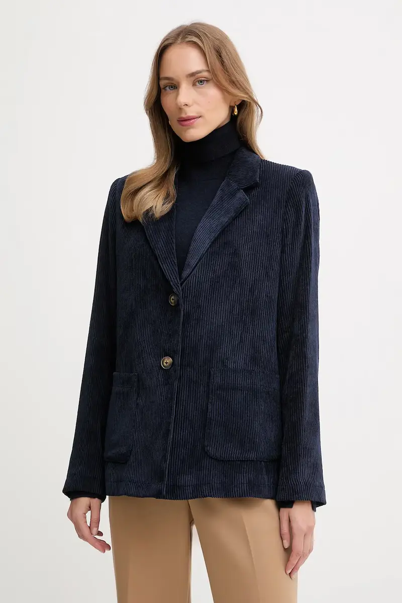 blazer con aggiunta di lana colore blu navy 2Q5GDW03I