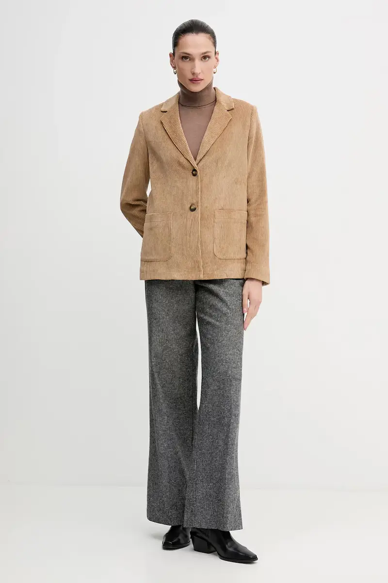 blazer con aggiunta di lana colore marrone 2Q5GDW03I miniatura 2