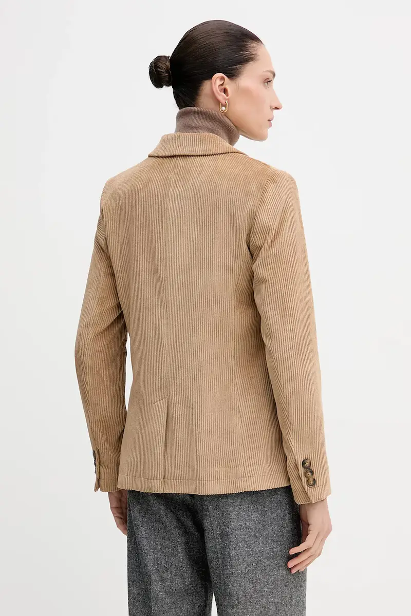 blazer con aggiunta di lana colore marrone 2Q5GDW03I miniatura 3