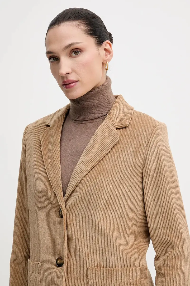 blazer con aggiunta di lana colore marrone 2Q5GDW03I miniatura 4