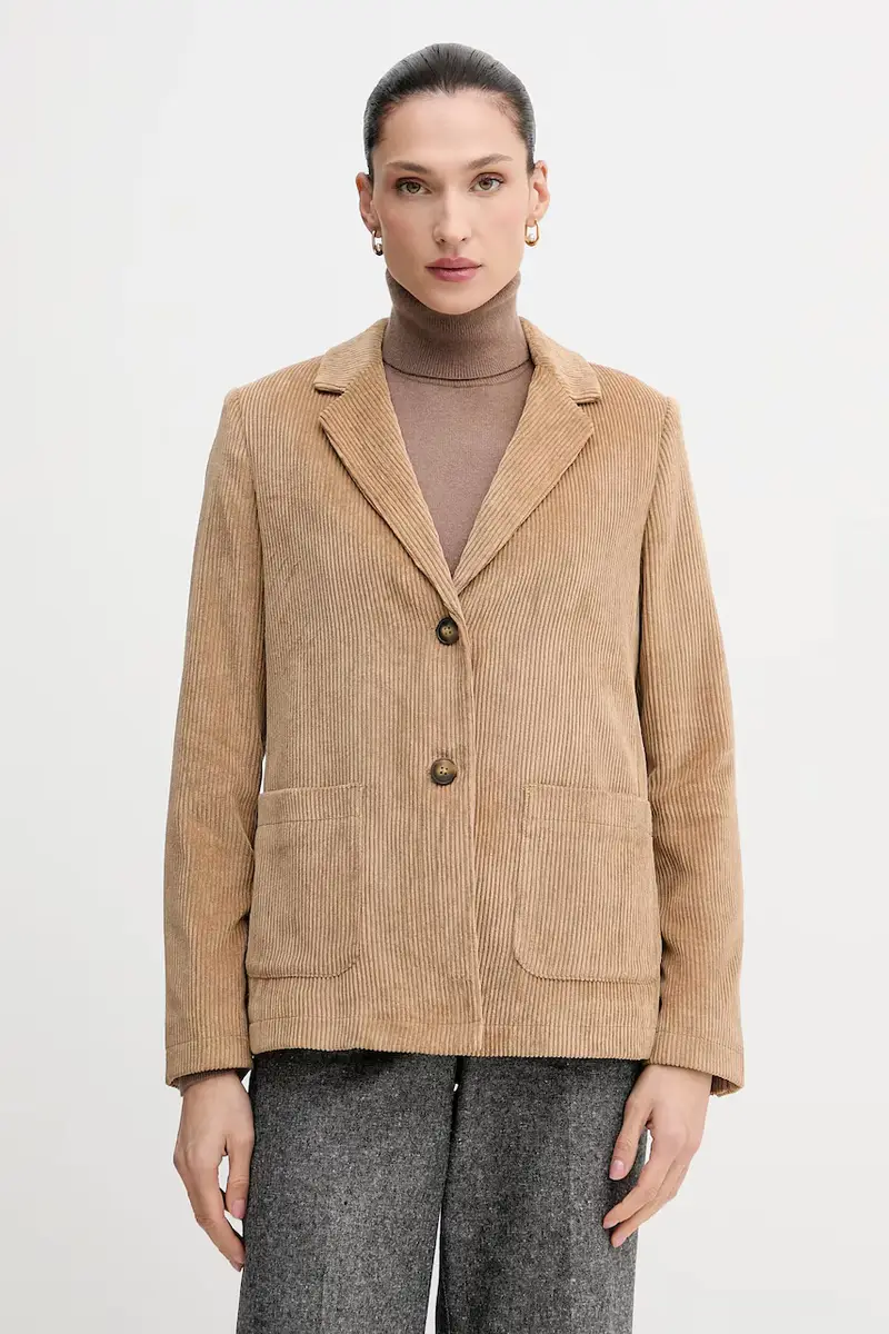 blazer con aggiunta di lana colore marrone 2Q5GDW03I