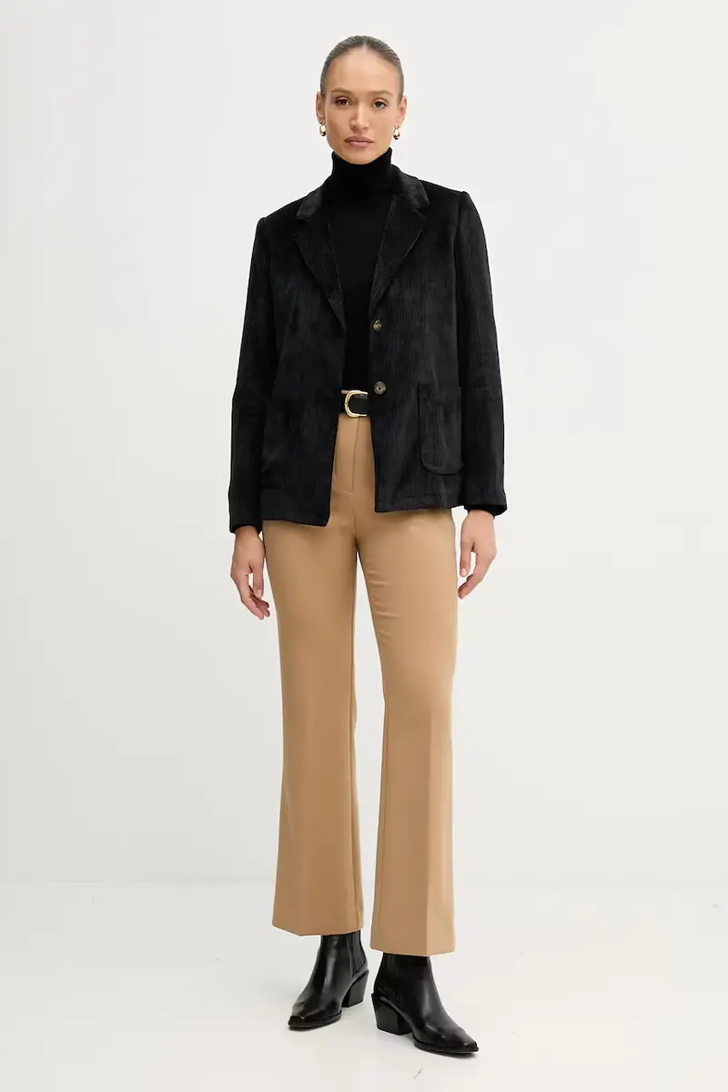 blazer con aggiunta di lana colore nero 2Q5GDW03I miniatura 2