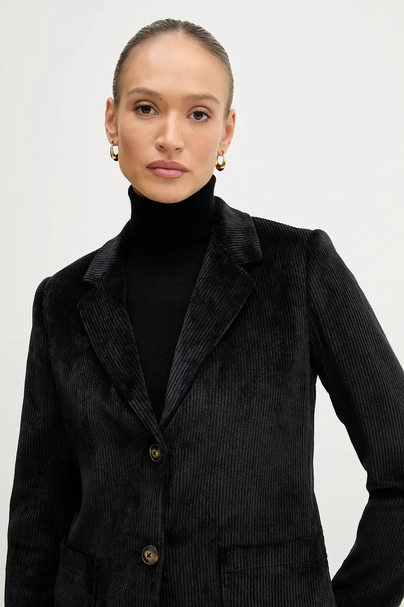 blazer con aggiunta di lana colore nero 2Q5GDW03I miniatura 4