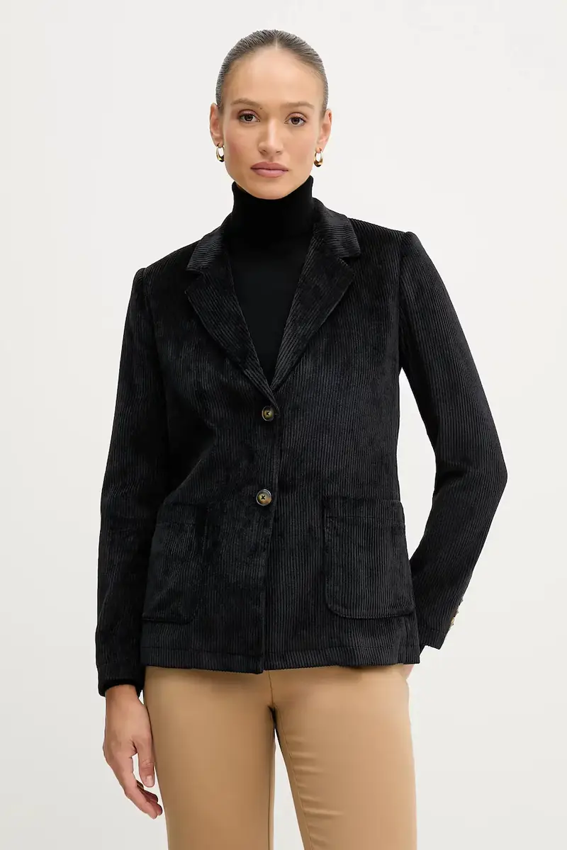blazer con aggiunta di lana colore nero 2Q5GDW03I