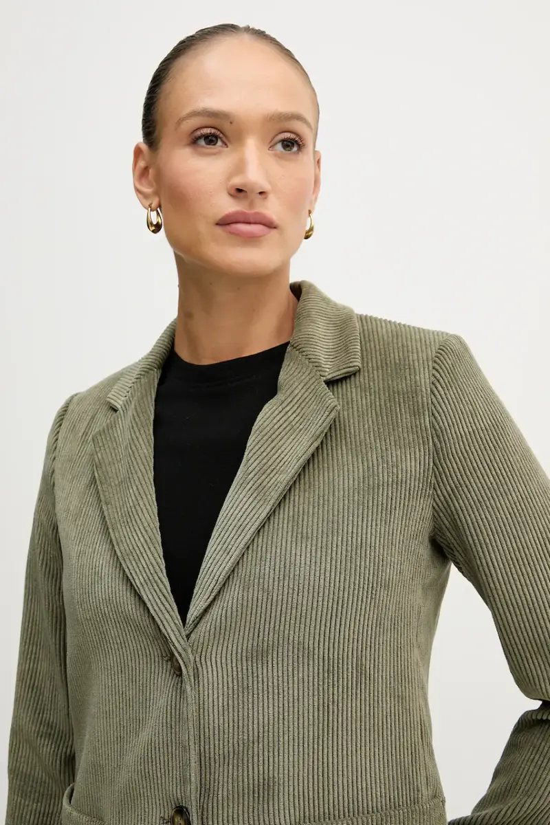 blazer con aggiunta di lana colore verde 2Q5GDW03I miniatura 4