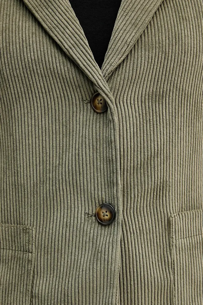 blazer con aggiunta di lana colore verde 2Q5GDW03I miniatura 5