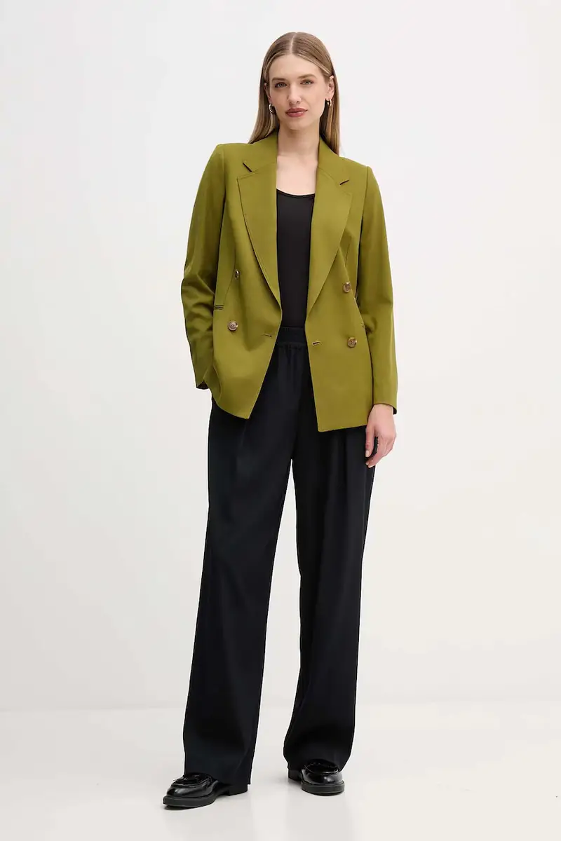 blazer con aggiunta di lana colore verde 2YVXDW03A miniatura 2