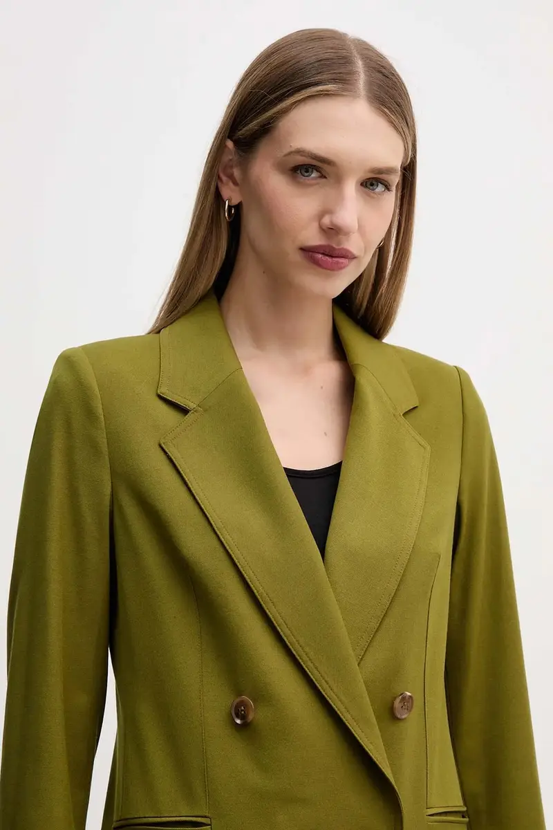 blazer con aggiunta di lana colore verde 2YVXDW03A miniatura 4