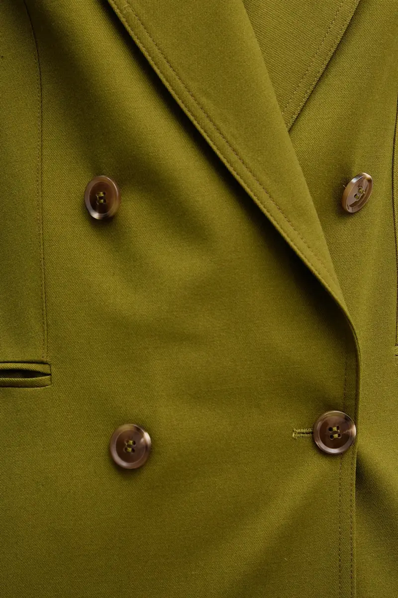 blazer con aggiunta di lana colore verde 2YVXDW03A miniatura 5