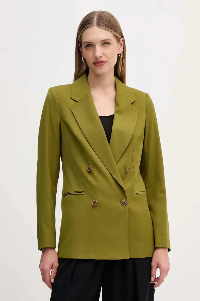 blazer con aggiunta di lana colore verde 2YVXDW03A