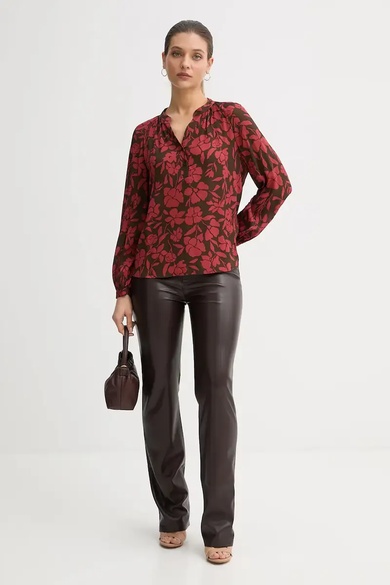 camicetta donna colore granata 50IGDQ0CN miniatura 2