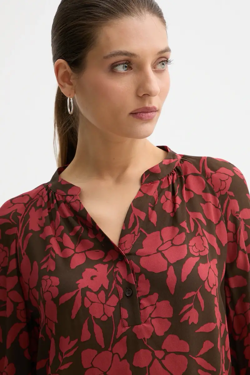 camicetta donna colore granata 50IGDQ0CN miniatura 4