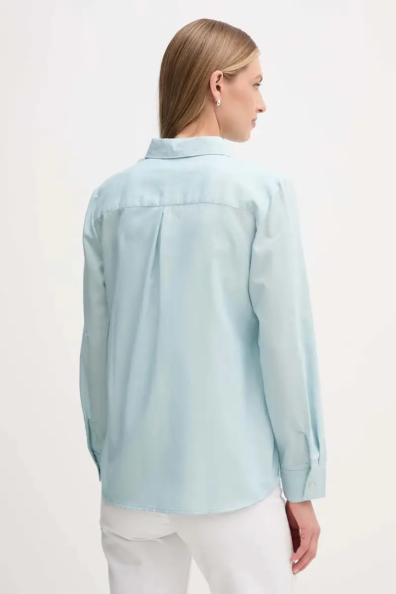 camicia donna colore blu 56D8DQ0CG miniatura 3