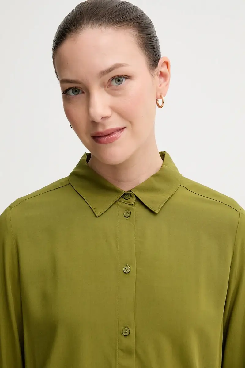 camicia donna colore rosa 5WPWDQ0B0 Verde miniatura 4