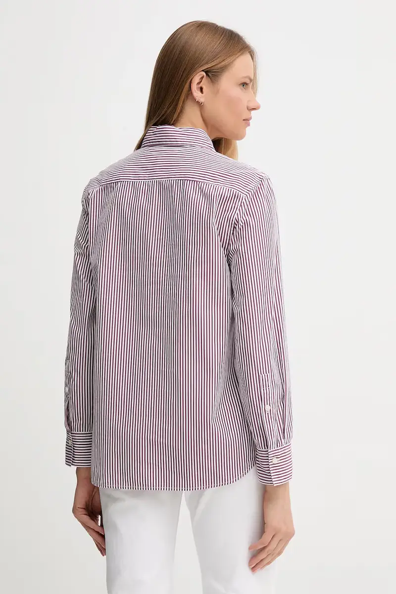 camicia in cotone donna colore bianco 59T7DQ0BH Granata miniatura 3