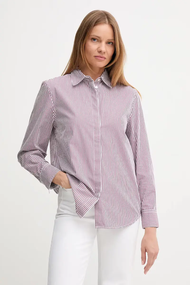 camicia in cotone donna colore bianco 59T7DQ0BH Granata