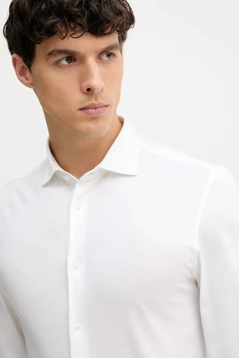 camicia in cotone uomo colore bianco 5X37UQ064 miniatura 4