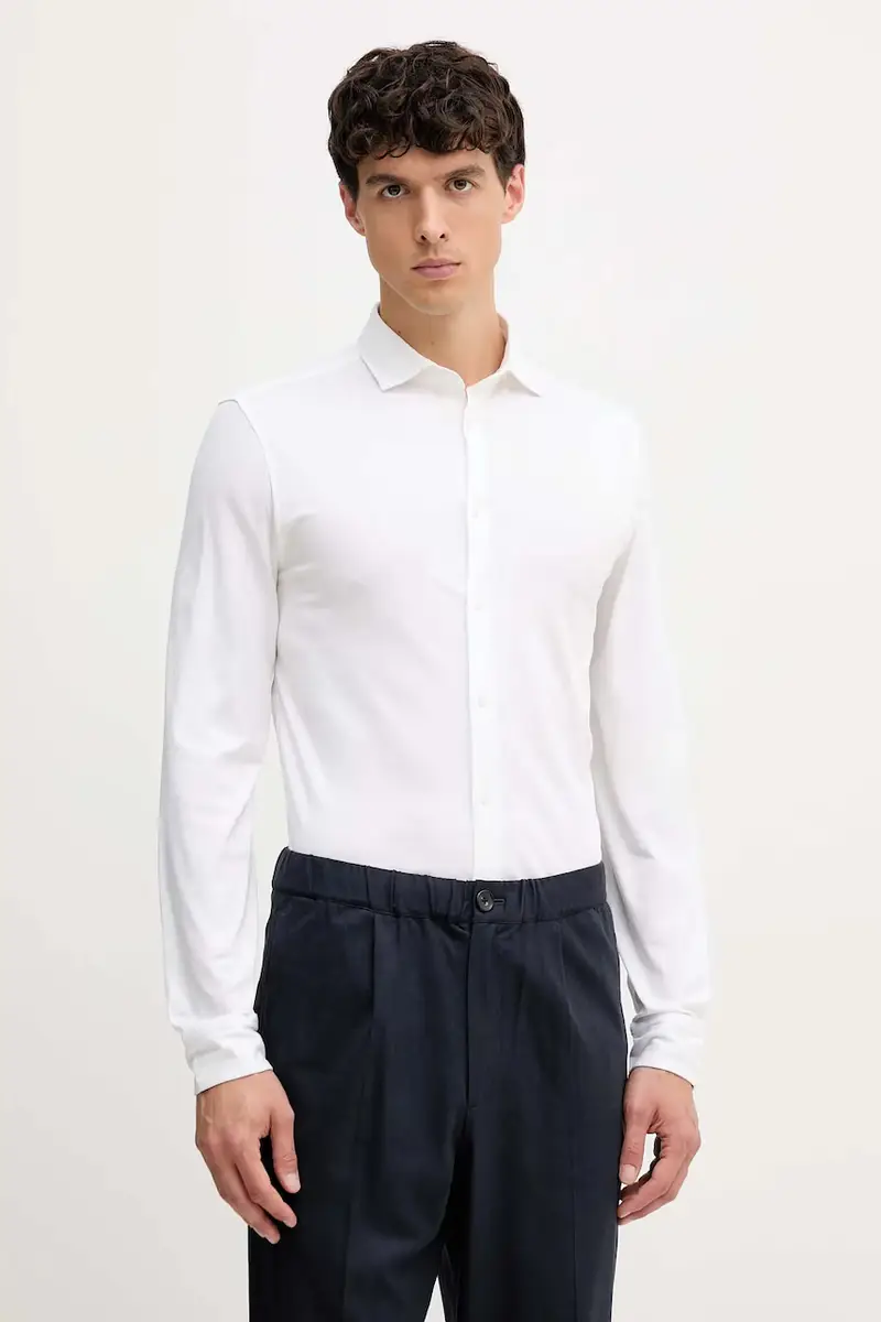 camicia in cotone uomo colore bianco 5X37UQ064