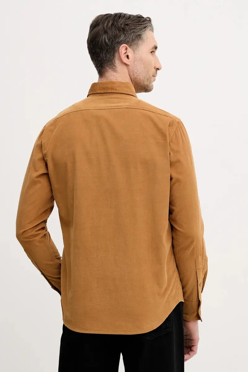 camicia in velluto a coste Marrone miniatura 3