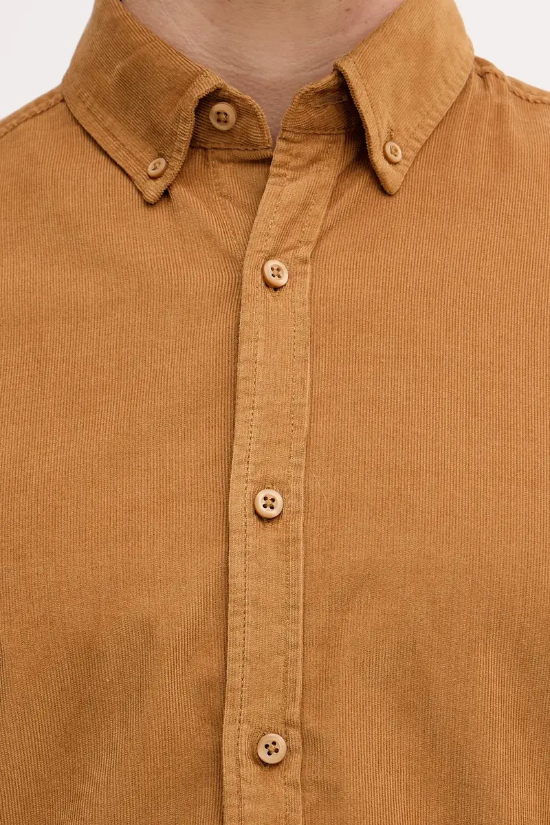 camicia in velluto a coste Marrone miniatura 5