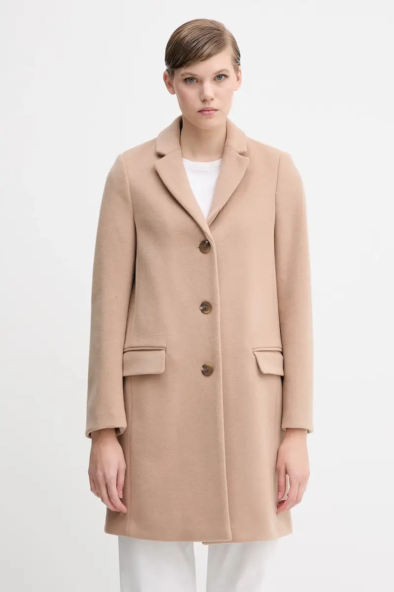 cappotto con lana colore beige 2V0PDN062