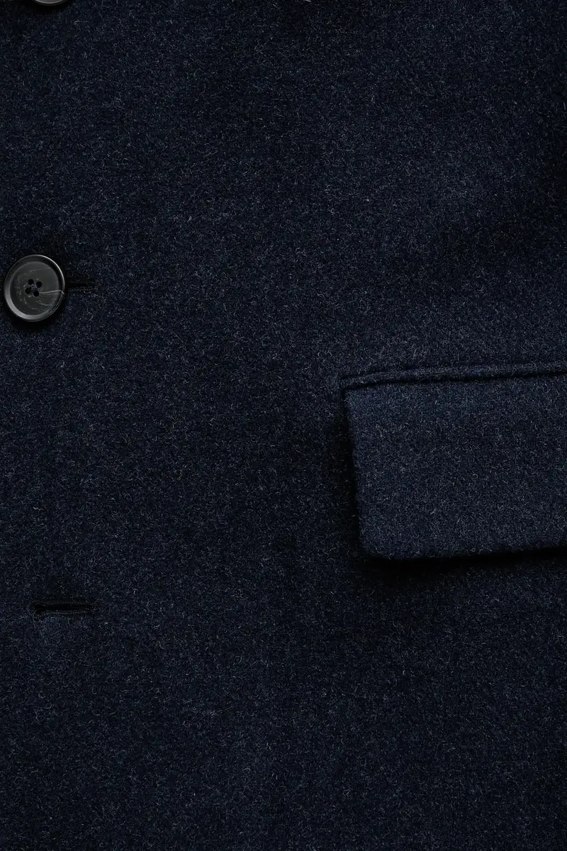 cappotto con lana colore blu 2X59UN05M miniatura 5