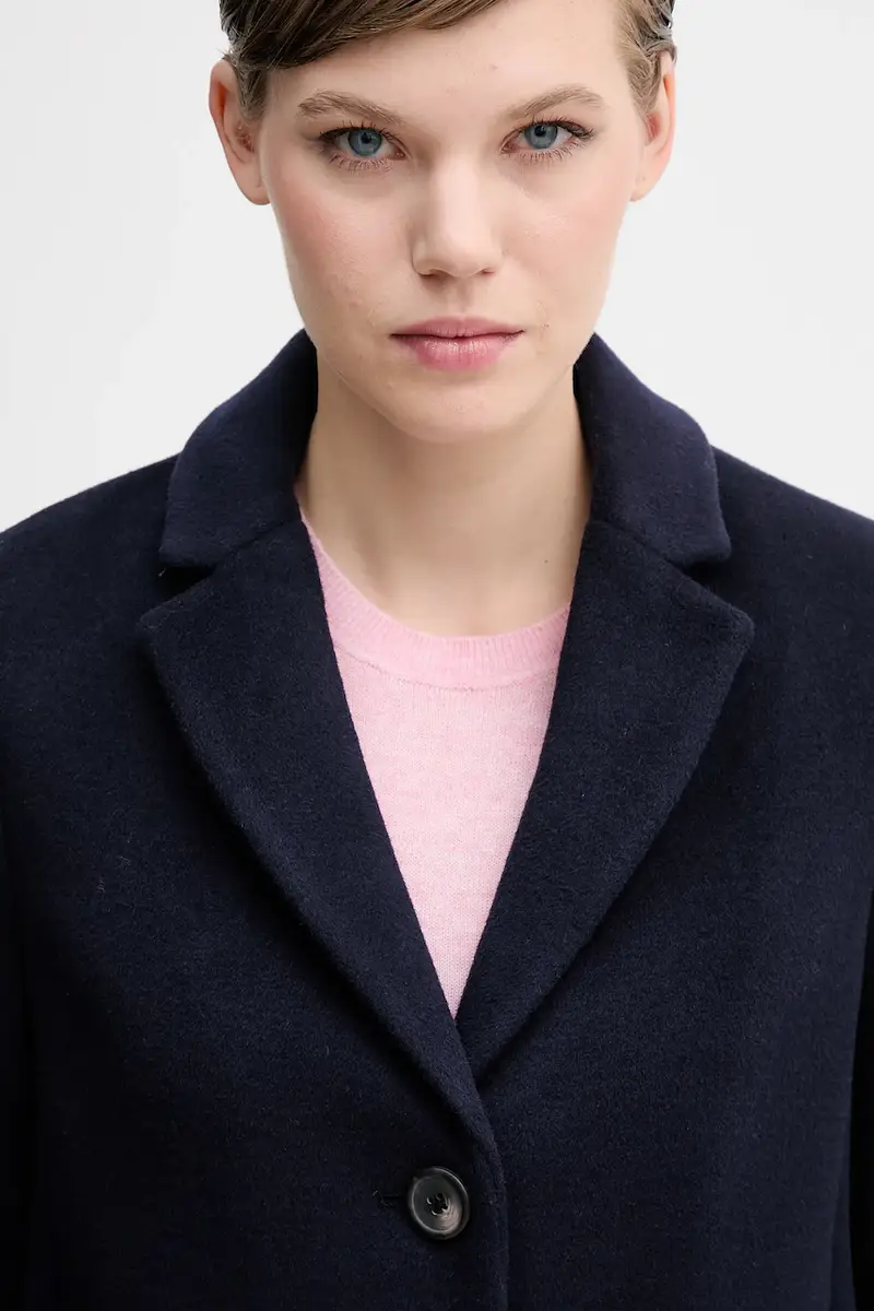 cappotto con lana colore blu navy 2V0PDN062 miniatura 4