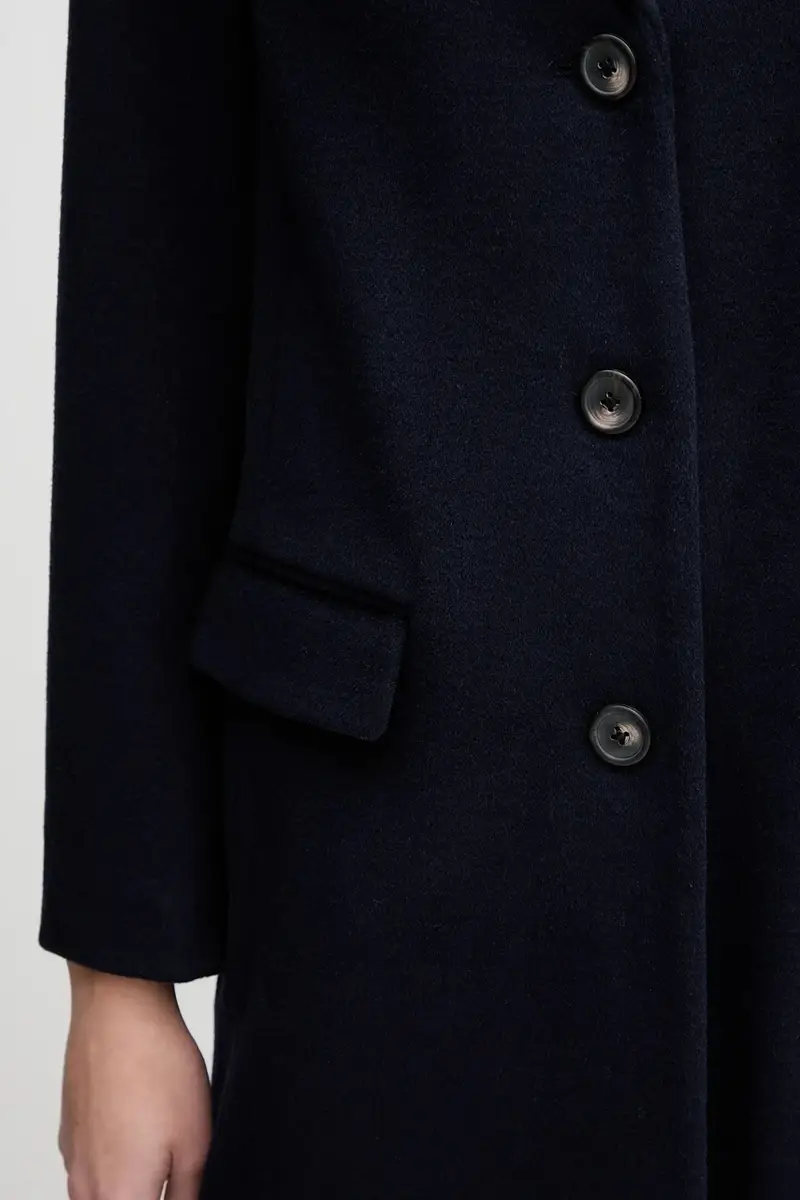 cappotto con lana colore blu navy 2V0PDN062 miniatura 5