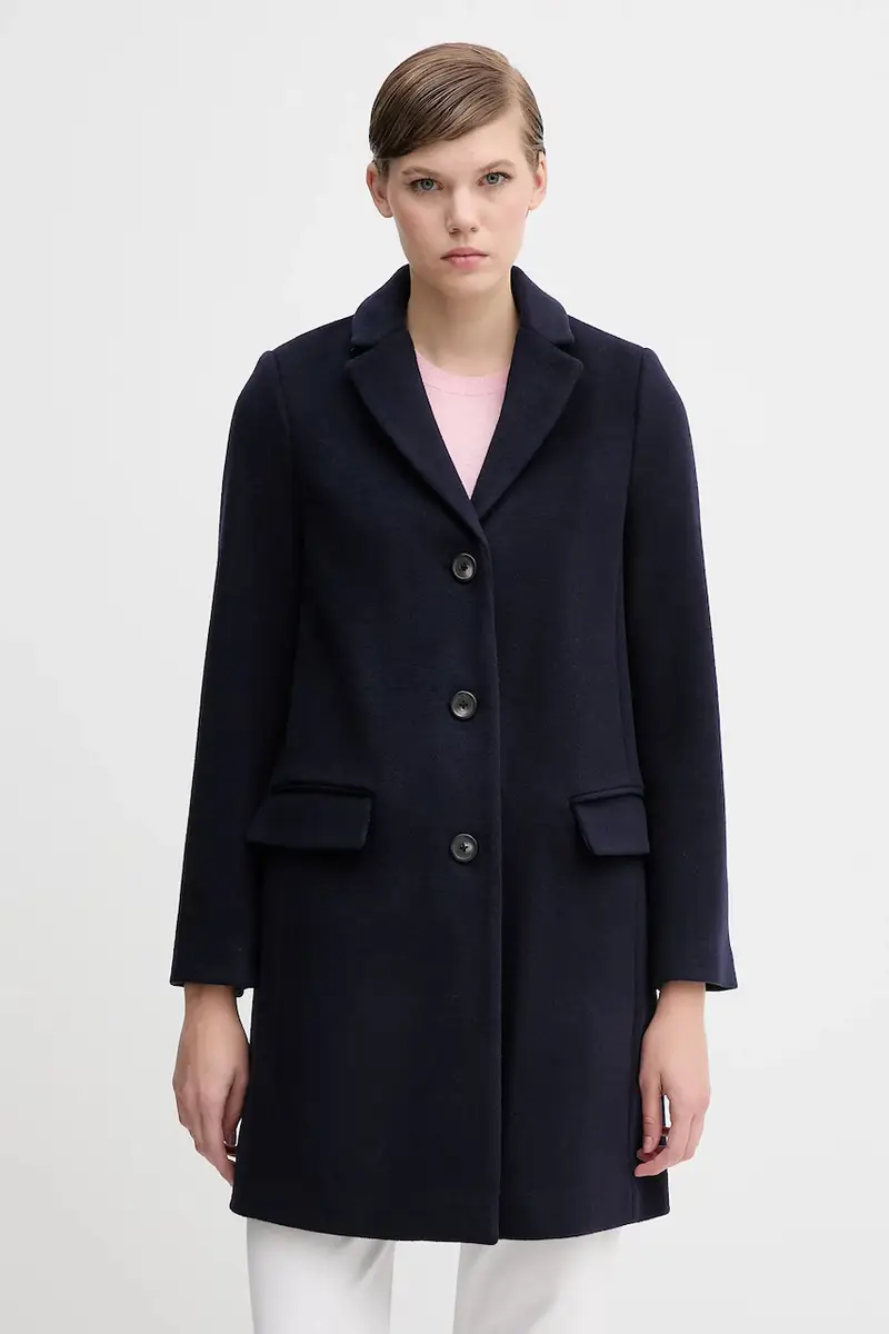 cappotto con lana colore blu navy 2V0PDN062