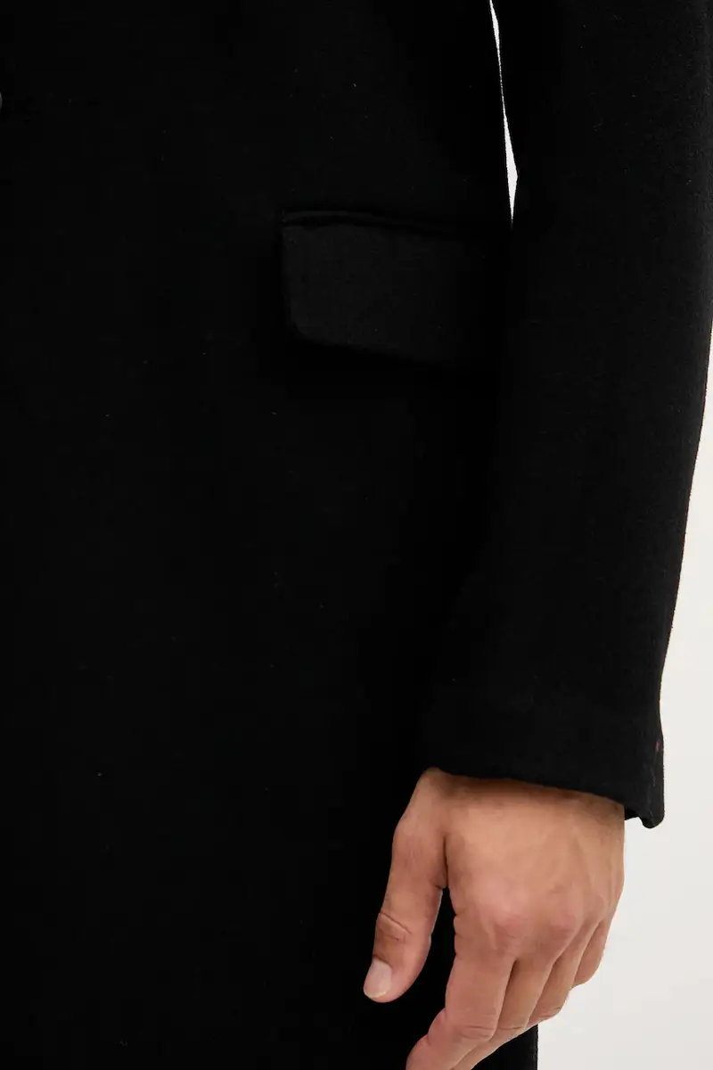 cappotto con lana colore nero 2X59UN05M miniatura 5