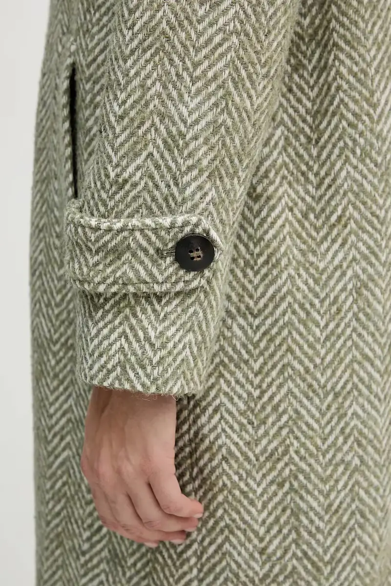 cappotto con lana colore verde 2M9SDN08T miniatura 5