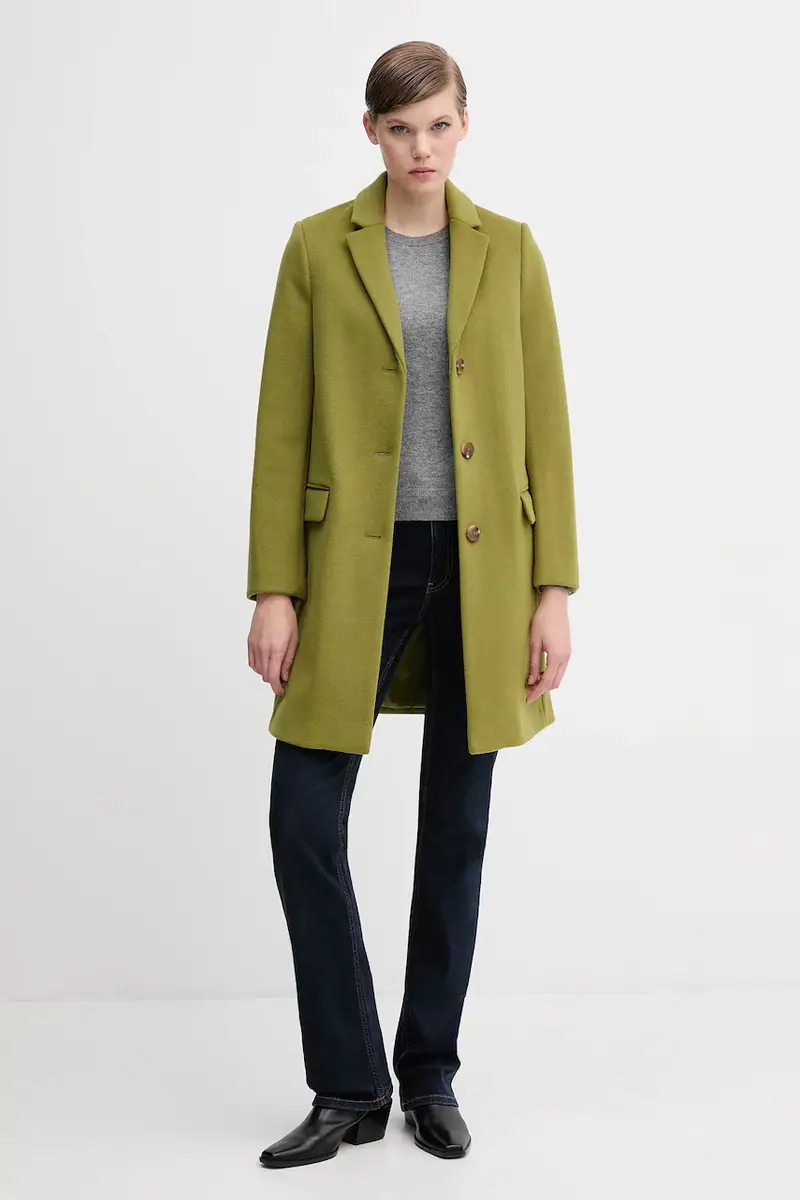 cappotto con lana colore verde 2V0PDN062 miniatura 2