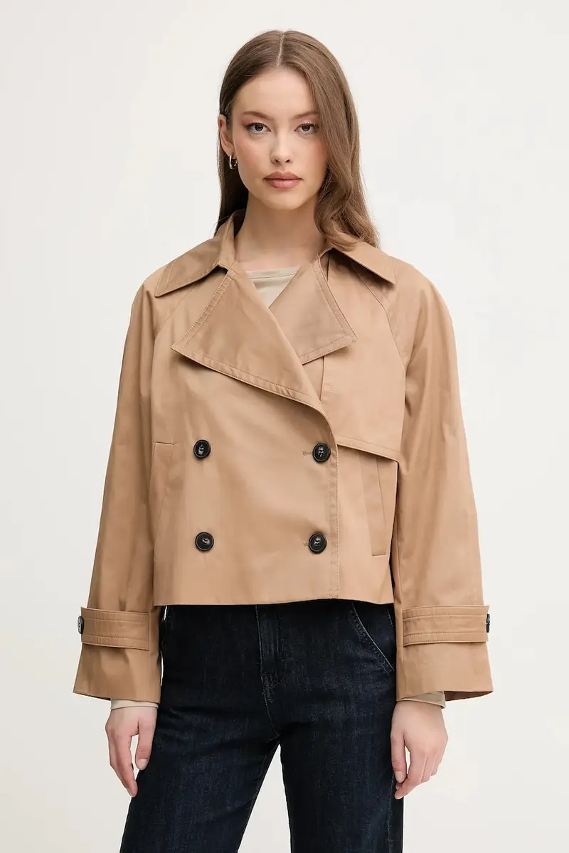 cappotto in cotone donna colore marrone 2RGCDW034