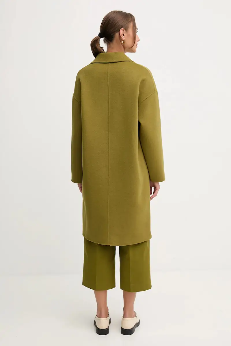cappotto in lana colore verde 28F7DN082 miniatura 3