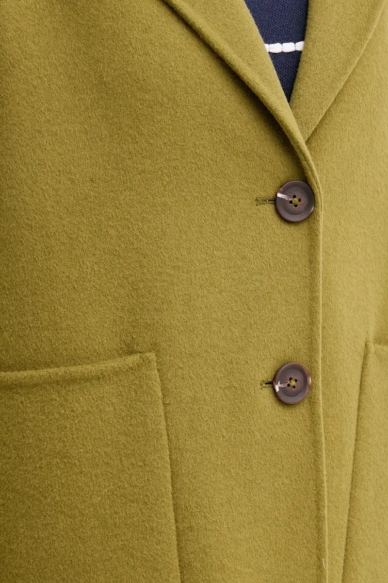 cappotto in lana colore verde 28F7DN082 miniatura 5