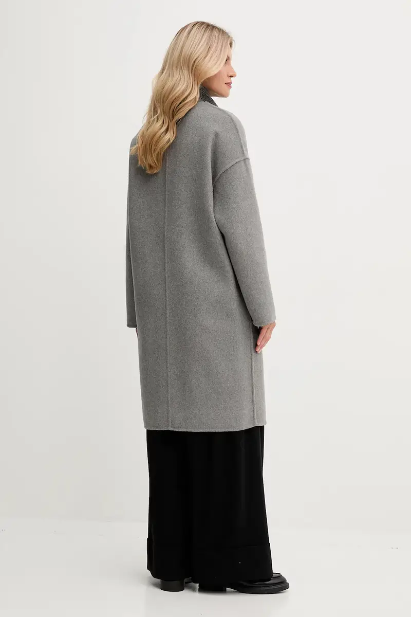 cappotto reversibile con lana colore grigio 23AEDN081 miniatura 4